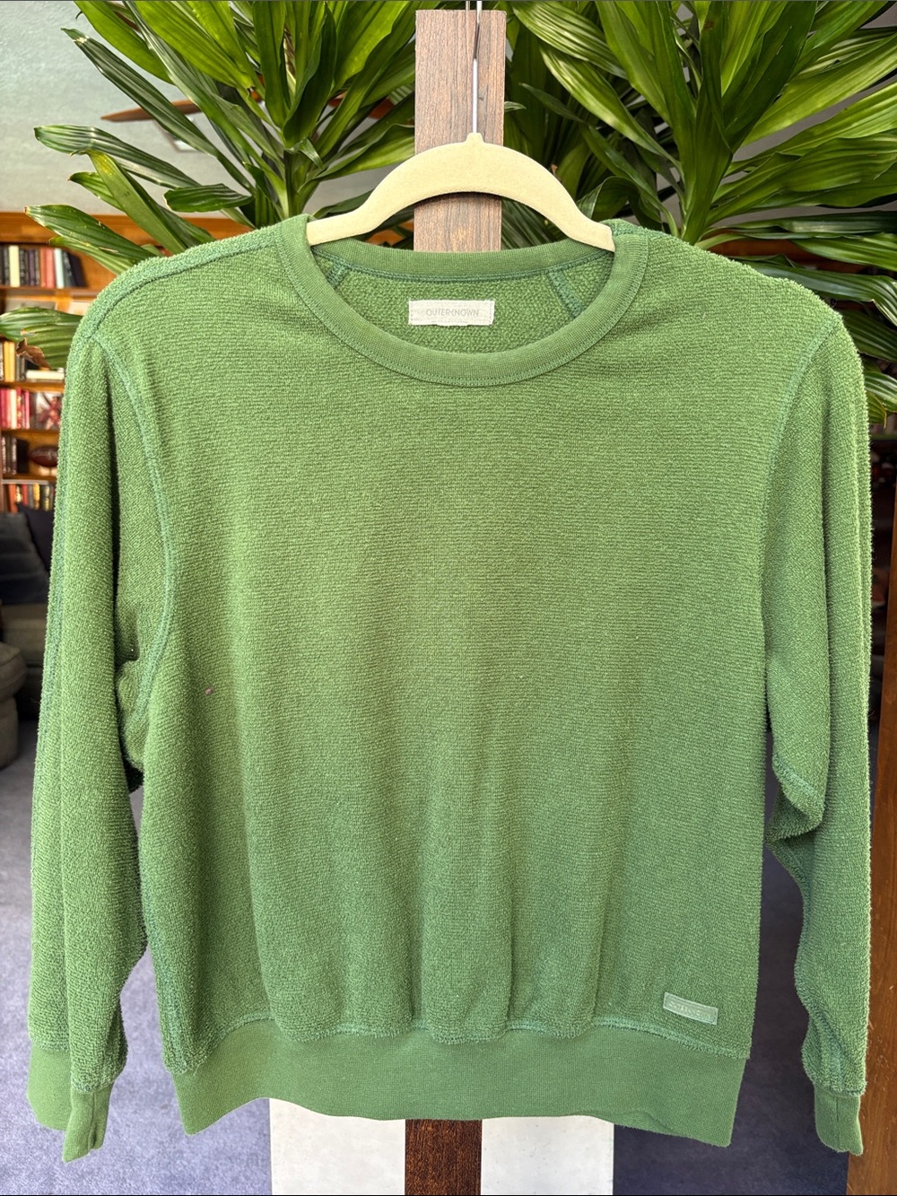 Green Women's Terry Crewneck Sweatshirt